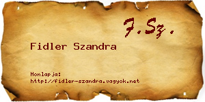Fidler Szandra névjegykártya